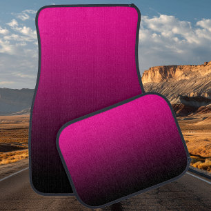 Hot Pink and Black Ombre Car Floor Mat