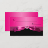 Hot Pink and Black Placecards (Front/Back)