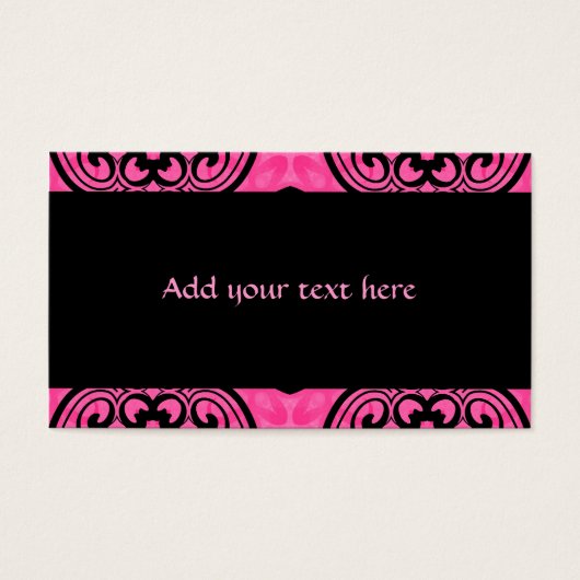 Hot pink and black victorian kaleidoscope decor (Front)