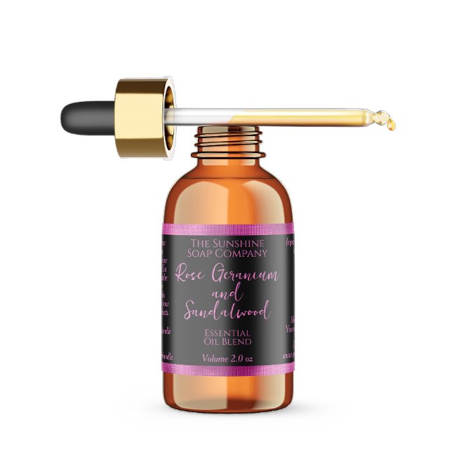 Hot Pink and Black Waterproof Dropper Bottle Label (Creator Uploaded)