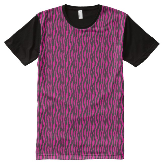 Hot Pink and Black Zebra Pattern