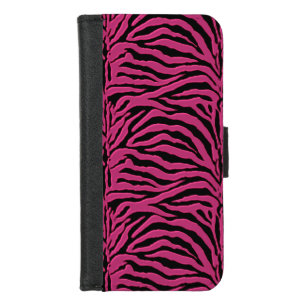 Hot Pink and Black Zebra Print Wallet Case