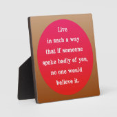 Hot Pink and Brown Motivational Typography Quote Plaque (Front)