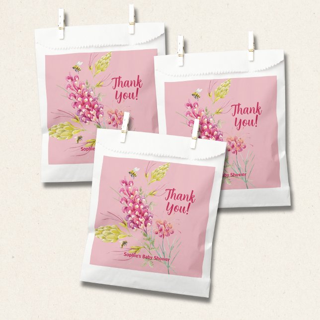 Hot Pink And Bumble Bee A Sweet Little Bee Favor Bag (Creator Uploaded)