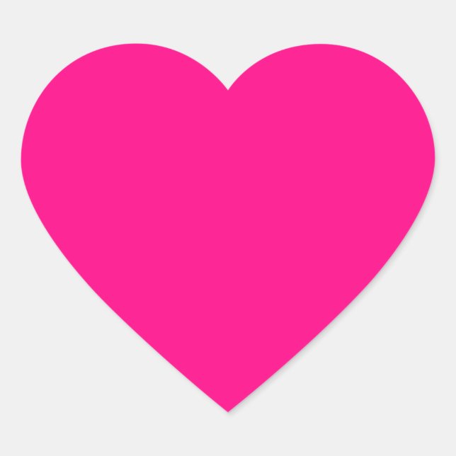 Hot Pink and Customizable Heart Sticker (Front)