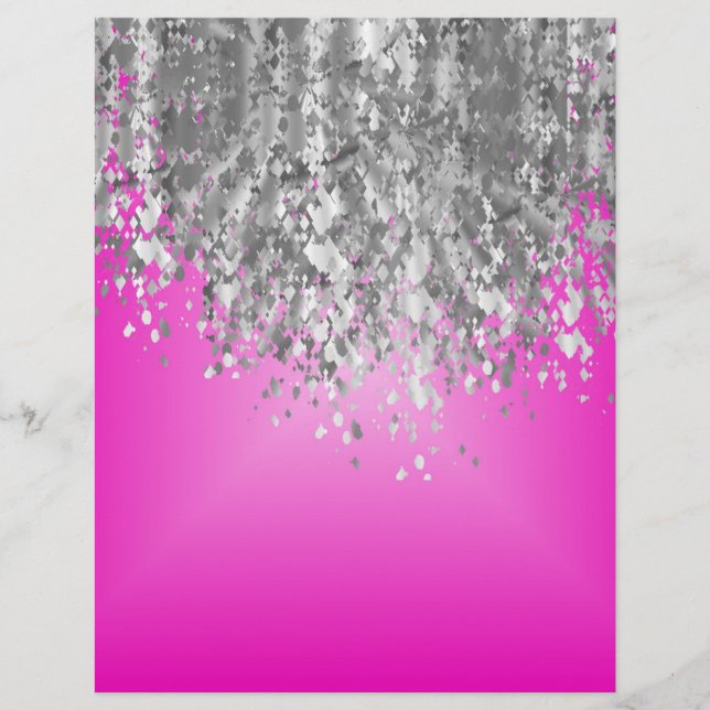 Hot pink and faux glitter flyer (Front)