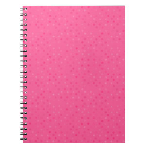 hot pink and french rose pink polka dots notebook