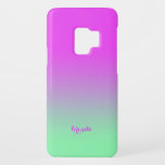 Hot pink and green ombre Case-Mate samsung galaxy s9 case<br><div class="desc">Modern trendy ombre with hot pink to green gradual color blend.</div>