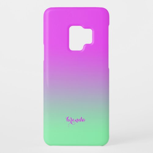 Hot pink and green ombre Case_Mate samsung galaxy s9 case