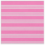 [ Thumbnail: Hot Pink and Lavender Colored Stripes Fabric ]