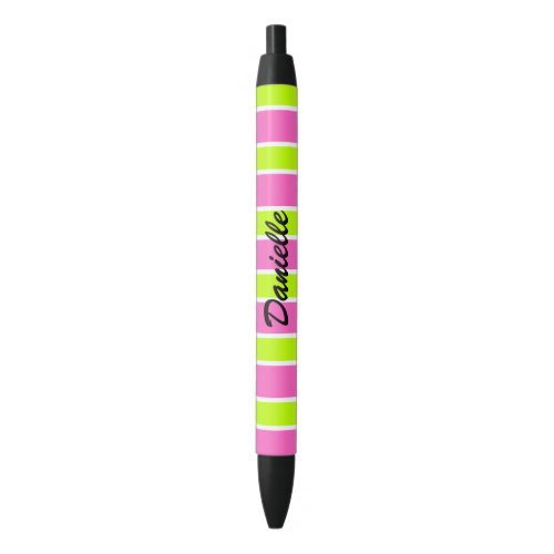 Hot Pink and Lime Green Monogram Pen