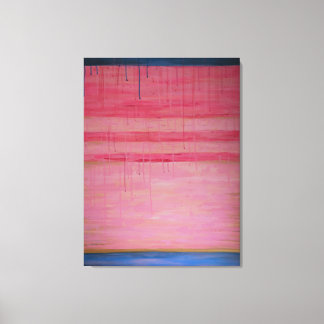 Hot Pink and Navy Abstract 1 - Canvas Print