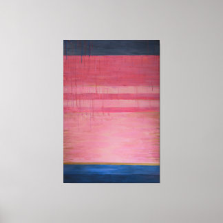 Hot Pink and Navy Abstract 2 - Canvas Print
