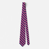 Hot Pink and Navy Blue Polka Dot Stripes Neck Tie (Front)