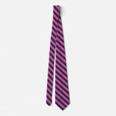Hot Pink and Navy Blue Polka Dot Stripes Neck Tie (Back)