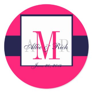 Pink Navy Save the Date Wedding Announcement | Zazzle