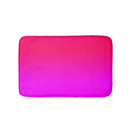 Hot Pink and Neon Pink Ombre Shade Color Fade Bath Mat