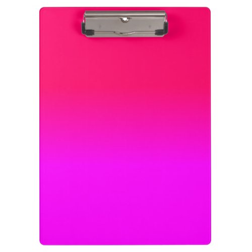 Hot Pink and Neon Pink Ombre Shade Color Fade Clipboard