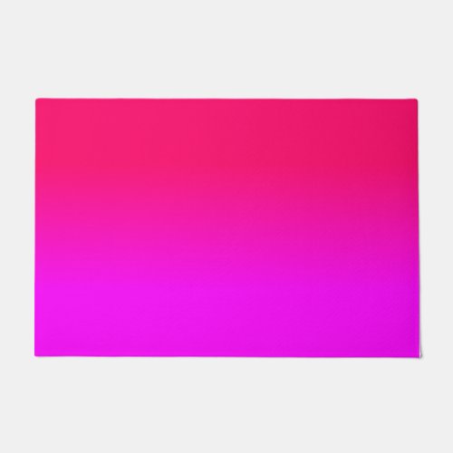 Hot Pink and Neon Pink Ombre Shade Color Fade Doormat