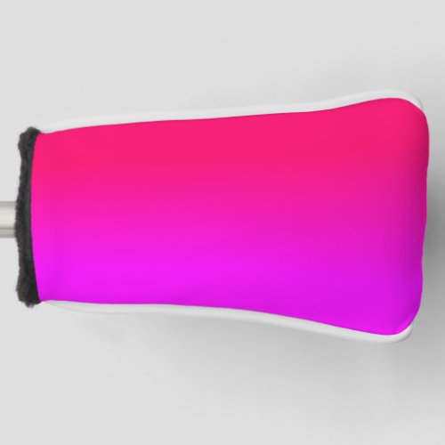 Hot Pink and Neon Pink Ombre Shade Color Fade Golf Head Cover
