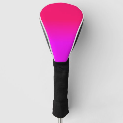 Hot Pink and Neon Pink Ombre Shade Color Fade Golf Head Cover