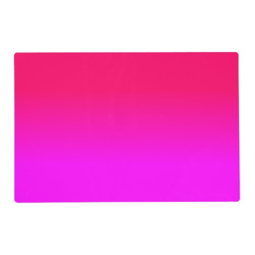 Hot Pink and Neon Pink Ombre Shade Color Fade Placemat