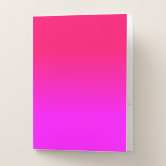 Hot pink Gradient Geometric Mesh Pattern Monogram File Folder