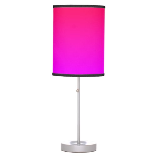 Hot Pink and Neon Pink Ombre Shade Color Fade Table Lamp