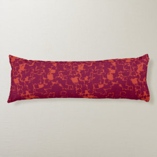 Hot Pink and Orange Abstract Body Pillow