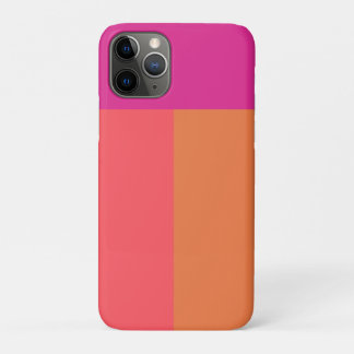 Hot Pink And Orange Color Blocks iPhone 11 Pro Case