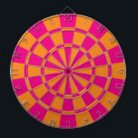 Hot Pink And Orange Dart Board<br><div class="desc">Hot Pink And Orange Dart Board</div>