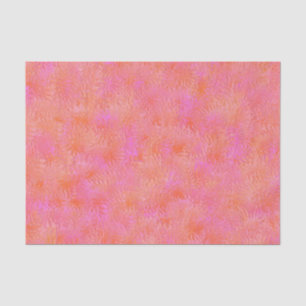 Hot Pink and Orange Feather Design Tissue Paper