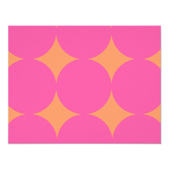 Hot Pink and Orange Modern Polka Dots RSVP card Personalized Invitation