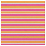 Hot Pink and Orange Stripe Fabric