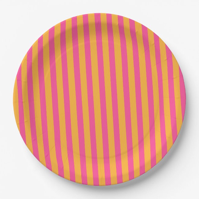 Hot Pink and Orange Striped