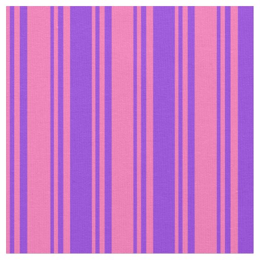 Hot Pink and Purple Pattern of Stripes Fabric