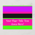 Hot Pink and Purple Tonal Stripes Modern Design Flyer