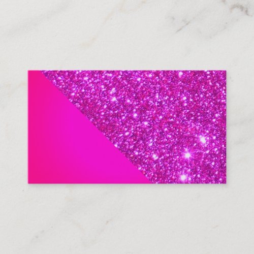 Hot Pink and Sparkle Glitter Biz Card 3