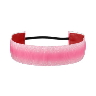 Hot Pink And Sparkling Silver Glitter Drips Athletic Headband