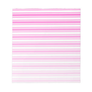 Hot pink and white candy stripes notepad
