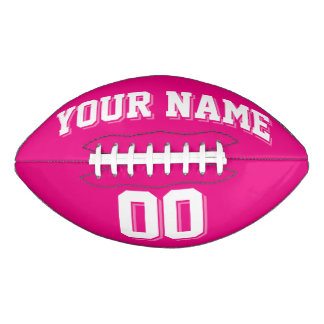 HOT PINK AND WHITE Custom Football