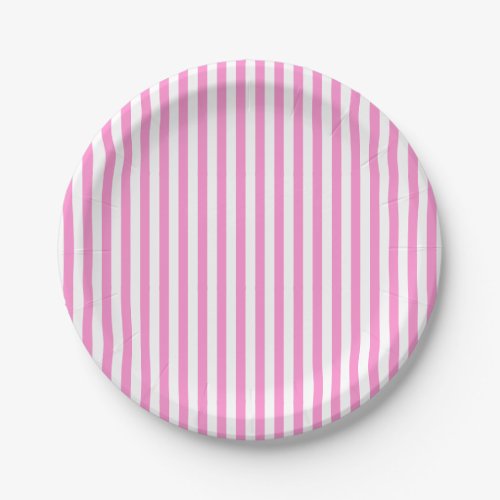 Hot Pink and White Paper Plates