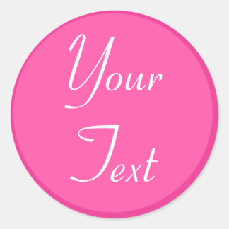 Hot Pink and White Personal Envelope Seals w/ Text