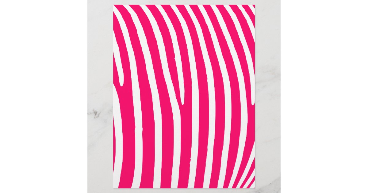 Hot Pink and White Zebra Print Zazzle
