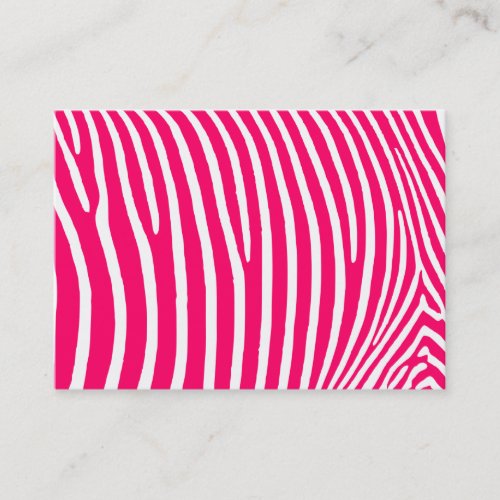 Hot Pink and White Zebra Print Business Card Templates