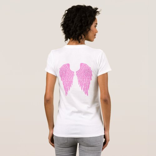 Hot Pink Angel Wings T_Shirt