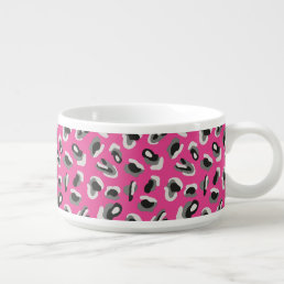 Hot Pink animal print pattern Bowl