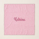 Hot Pink Animal Print Personalized Scarf<br><div class="desc">This scarf features a hot pink animal print on a light pink background. You can personalize with your name. Perfect to tie around your purse or to use in your hair.</div>