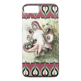 Hot Pink & Aqua Octopus Love 'Ivy' iPhone 7 case