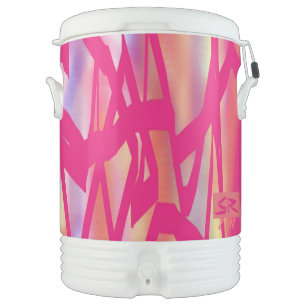 Hot Pink art beverage cooler 10 gallon